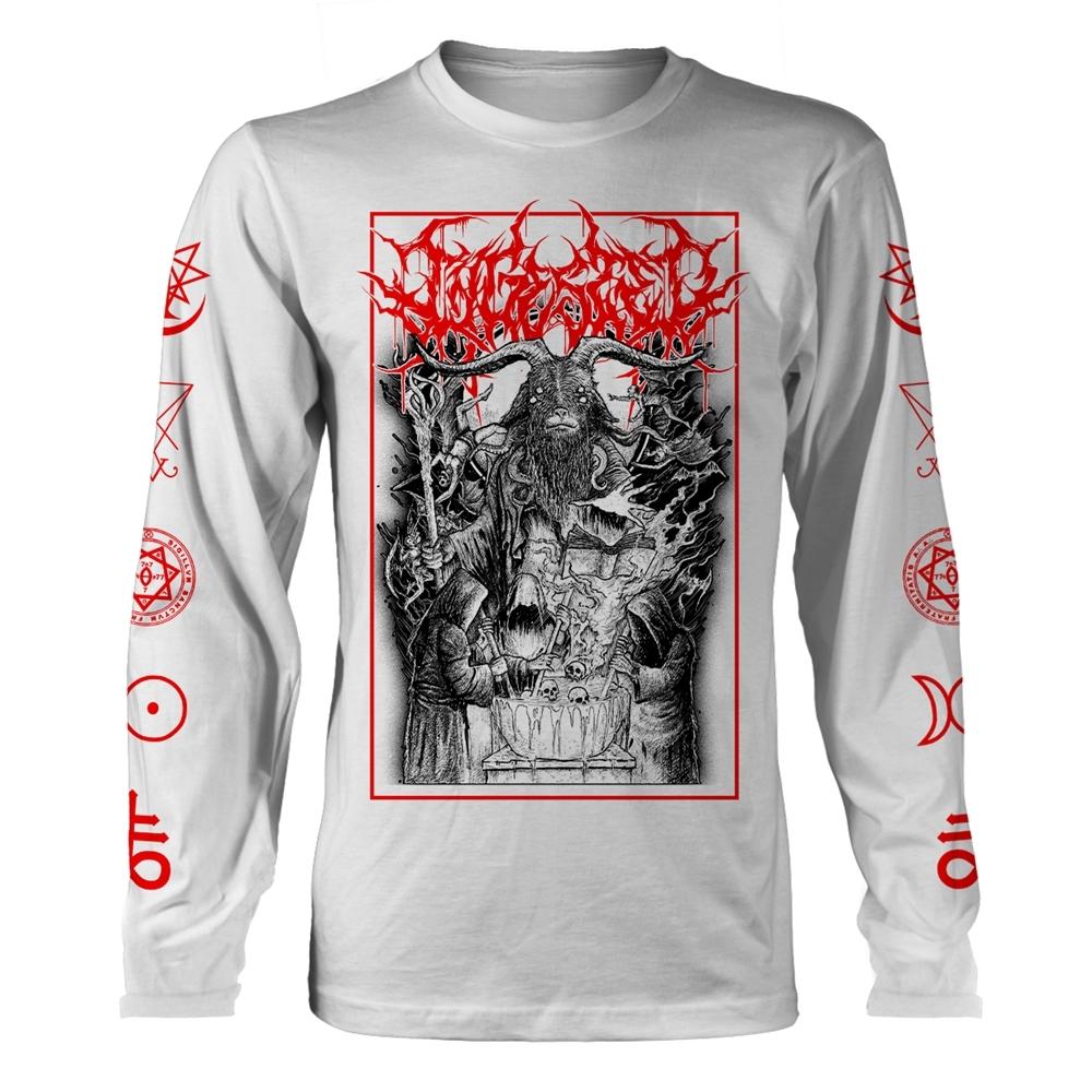White - Front - Ingested Unisex Adult Krieg Long-Sleeved T-Shirt