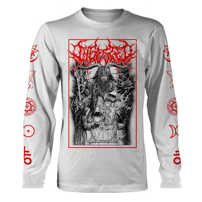 White - Front - Ingested Unisex Adult Krieg Long-Sleeved T-Shirt