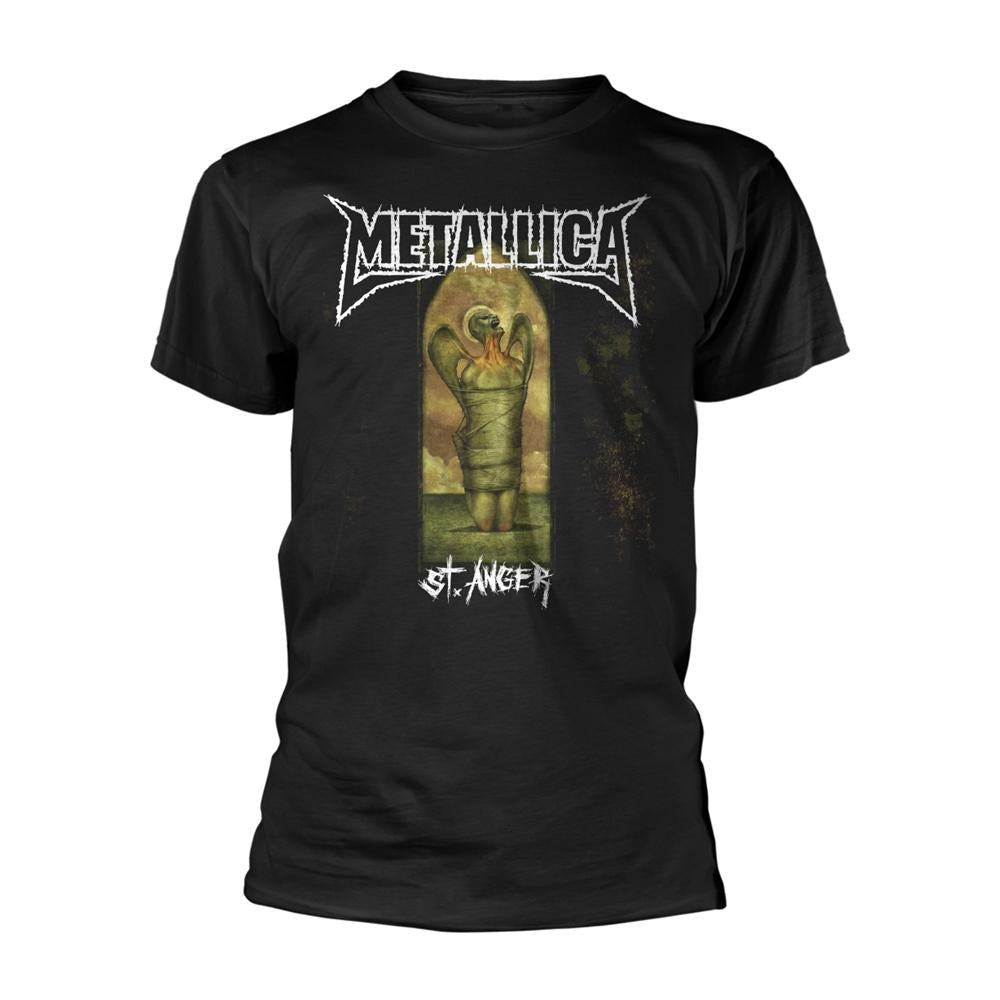 Black - Front - Metallica Unisex Adult St Anger Angel T-Shirt