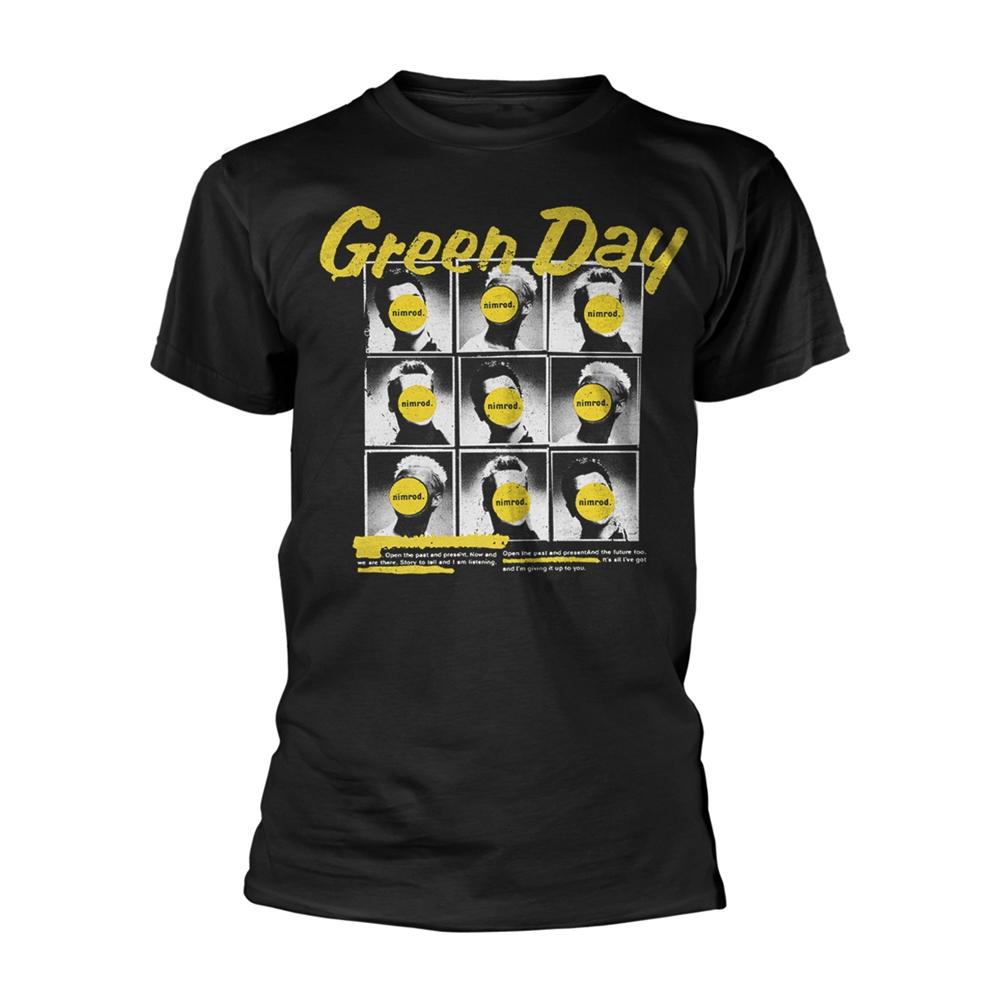 Black - Front - Green Day Unisex Adult Nimrod Yearbook T-Shirt