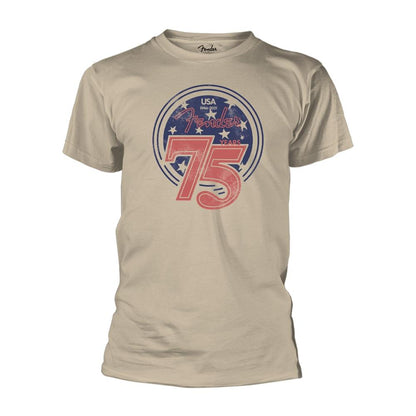 Natural - Front - Fender Unisex Adult Star Spangled T-Shirt