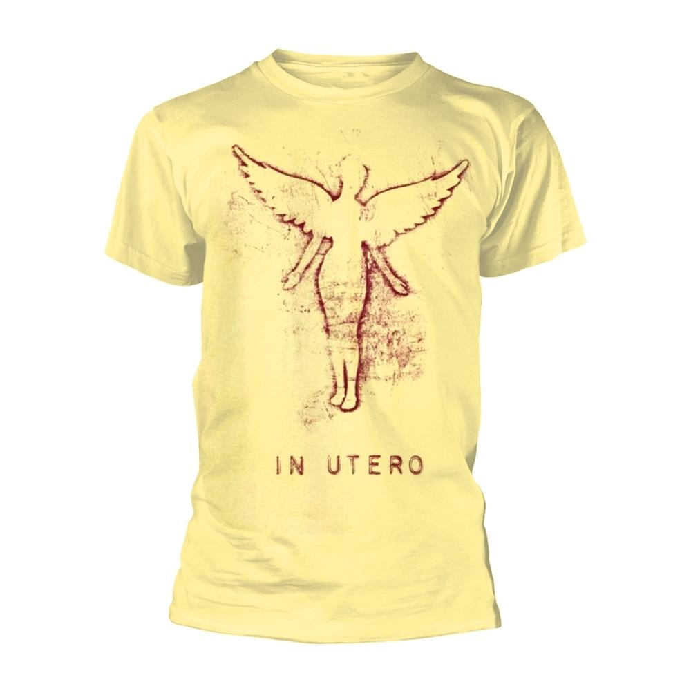 Yellow - Front - Nirvana Mens In Utero Printed Cotton T-Shirt