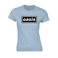 Light Blue - Front - Oasis Womens-Ladies Decca Logo T-Shirt
