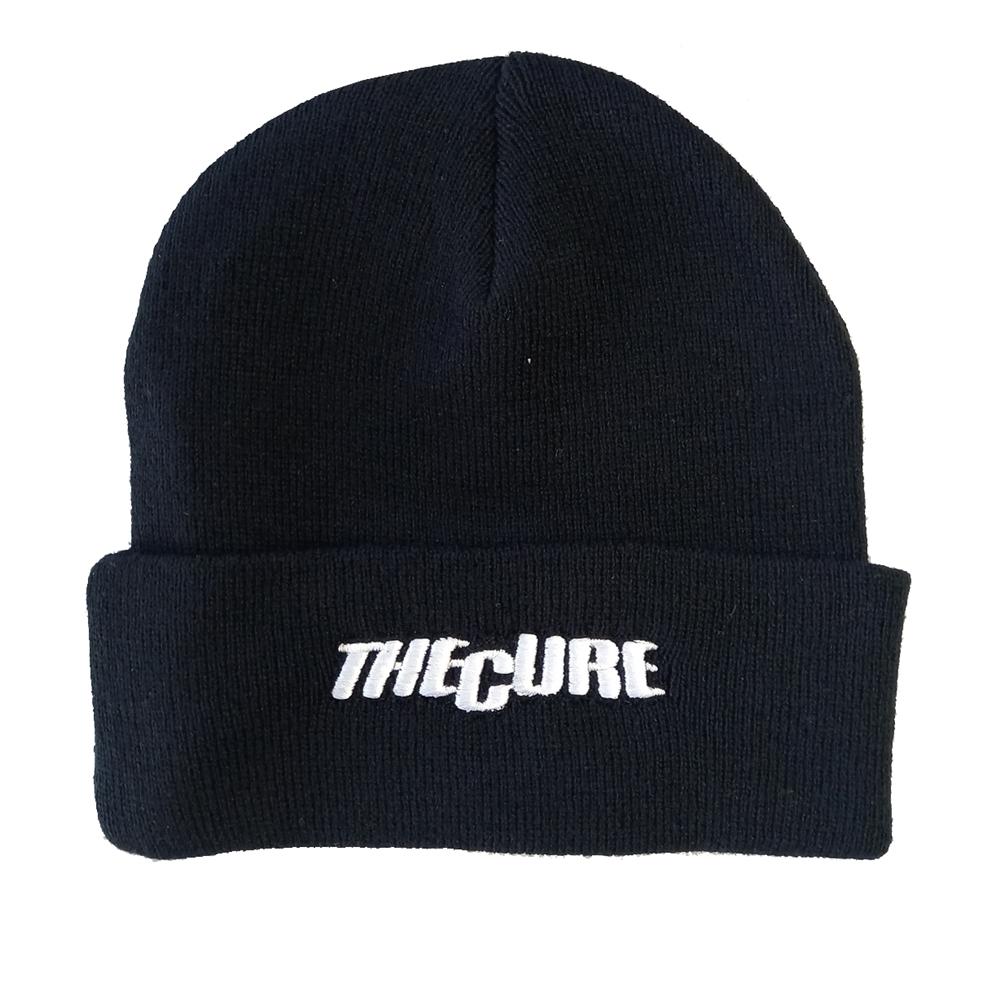 Black - Front - The Cure Text Logo Beanie