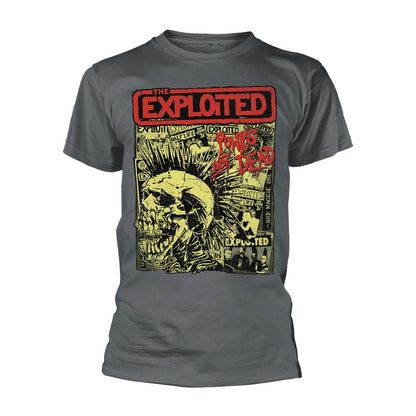 Grey - Front - The Exploited Unisex Adult Punks Not Dead T-Shirt