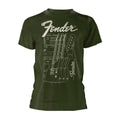 Green - Front - Fender Unisex Adult Telecaster T-Shirt