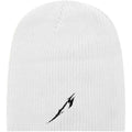 White-Black - Front - Metallica Glitch M Circle Logo Slouch Beanie