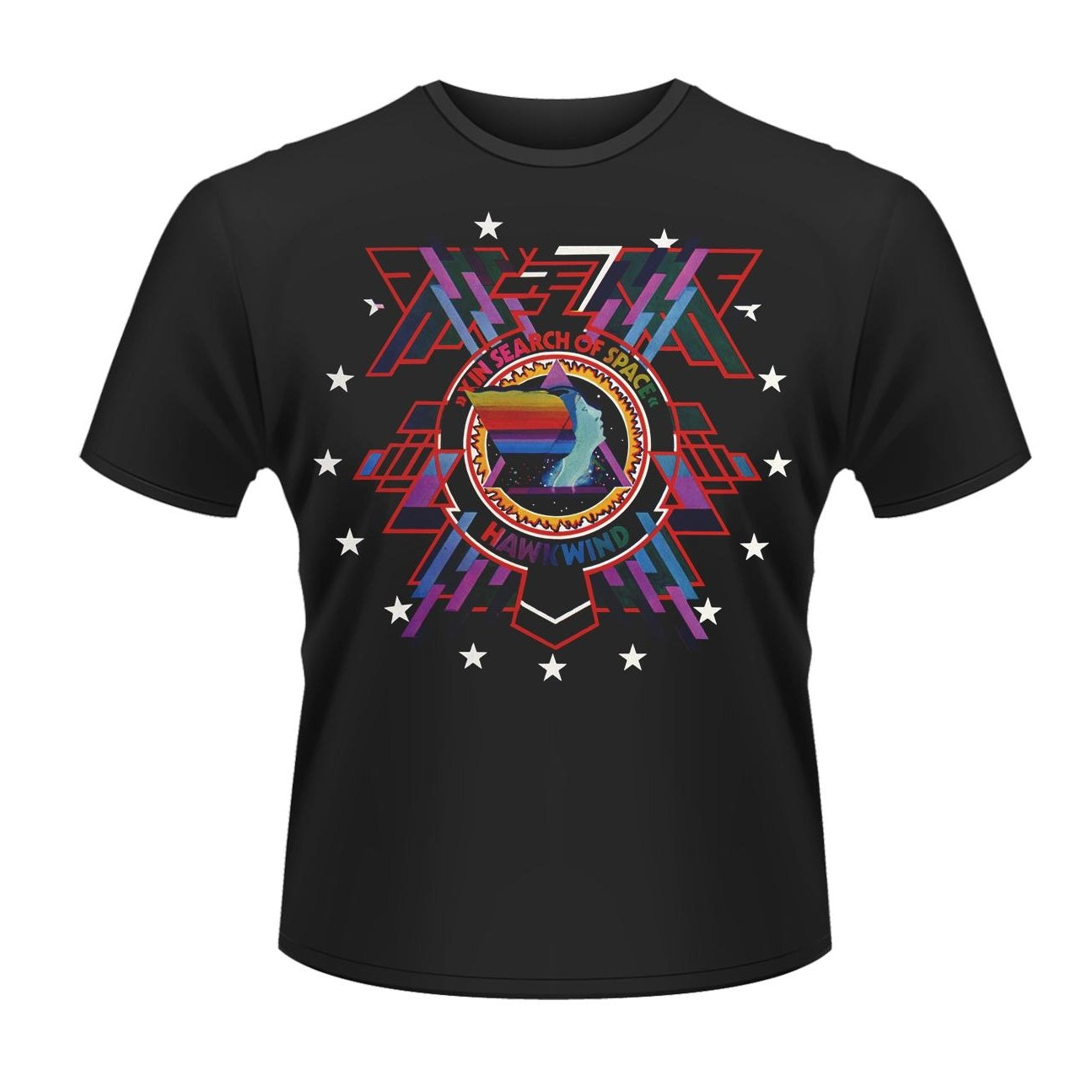 Black - Front - Hawkwind Unisex Adult In Search Of Space T-Shirt