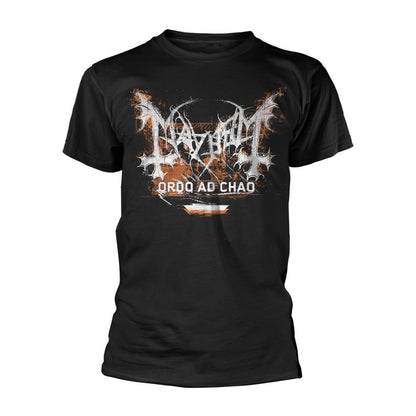Black - Front - Mayhem Unisex Adult Ordo Ad Chao Logo T-Shirt