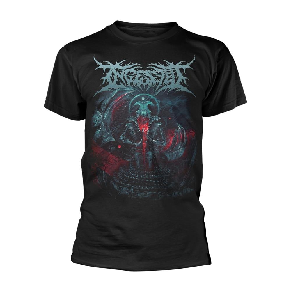 Black - Front - Ingested Unisex Adult Servants Of Bone T-Shirt