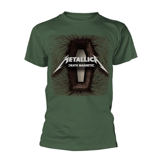 Green - Front - Metallica Unisex Adult Death Magnetic T-Shirt