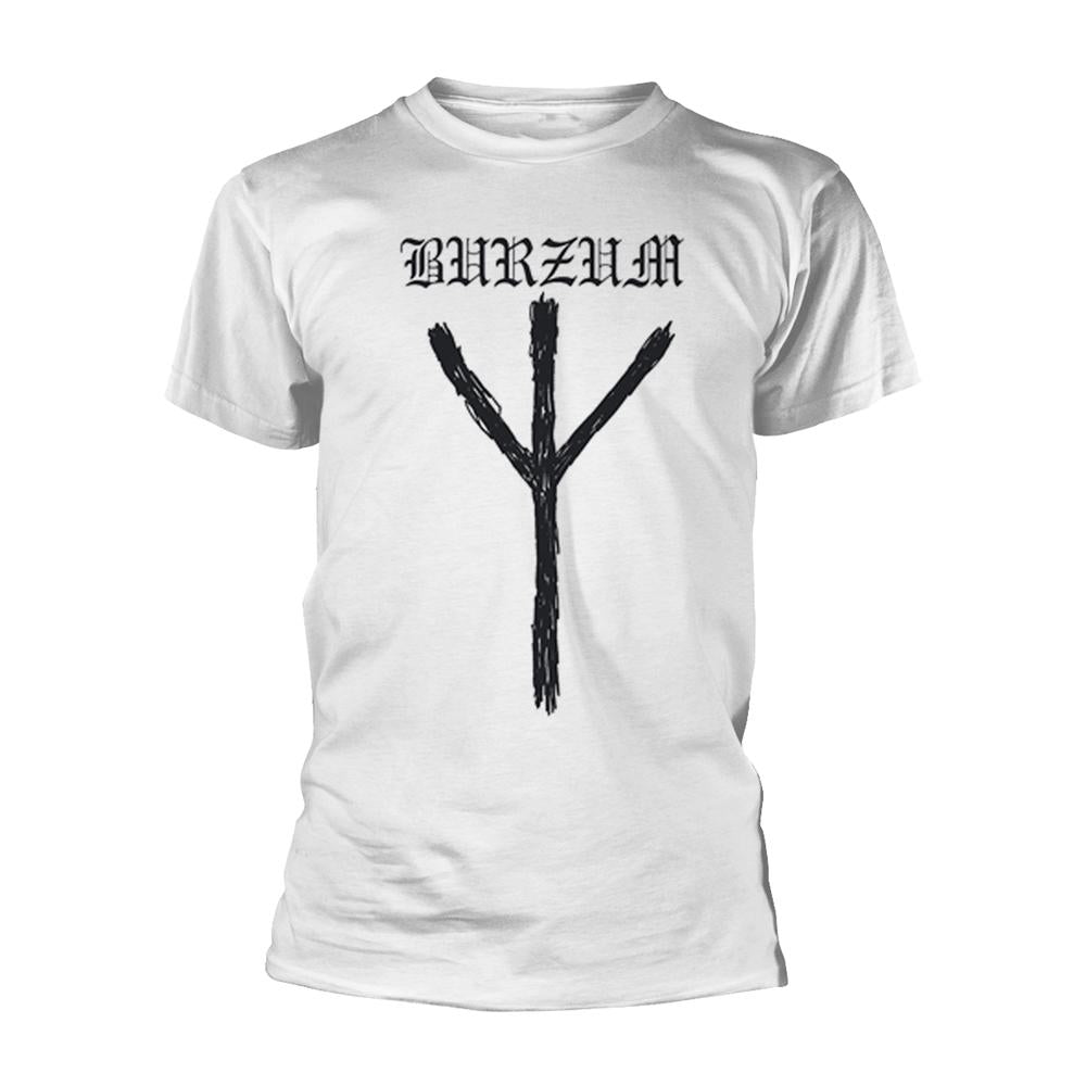 White - Front - Burzum Unisex Adult Rune T-Shirt