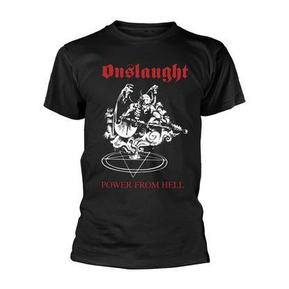 Black - Front - Onslaught Unisex Adult Power From Hell T-Shirt