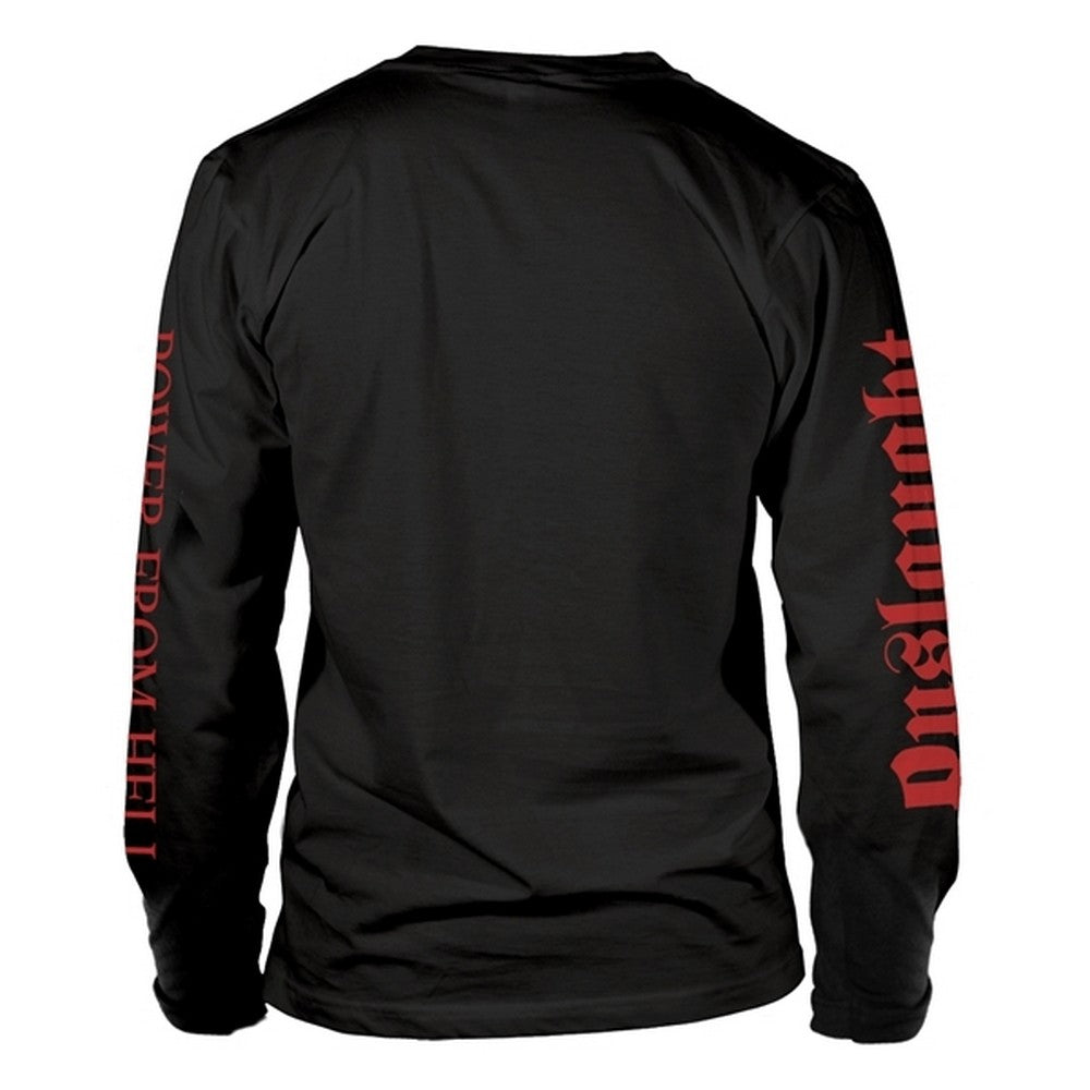 Black - Back - Onslaught Unisex Adult Power From Hell Long-Sleeved T-Shirt