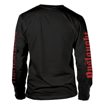 Black - Back - Onslaught Unisex Adult Power From Hell Long-Sleeved T-Shirt