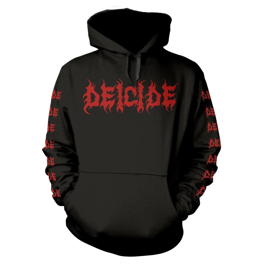 Black - Front - Deicide Unisex Adult Logo Hoodie