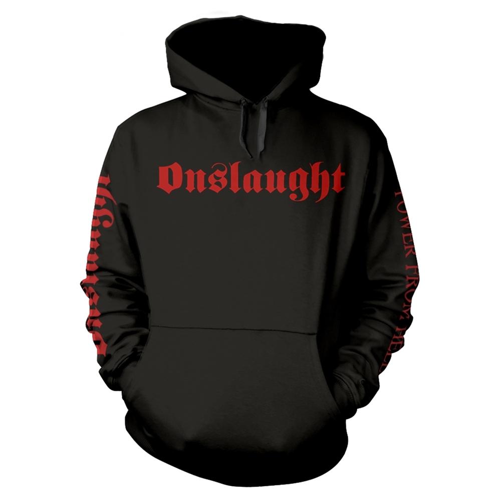 Black - Front - Onslaught Unisex Adult Power From Hell Hoodie