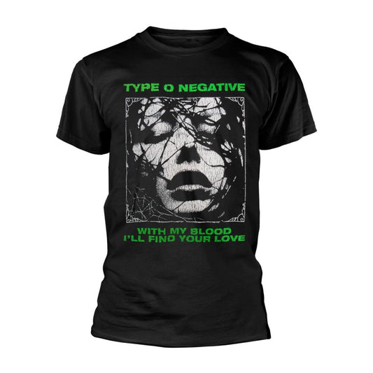 Black-Green-White - Front - Type O Negative Unisex Adult With My Blood T-Shirt