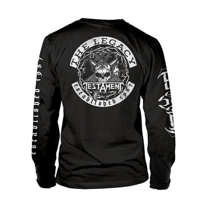 Black - Back - Testament Unisex Adult The Legacy Long-Sleeved T-Shirt