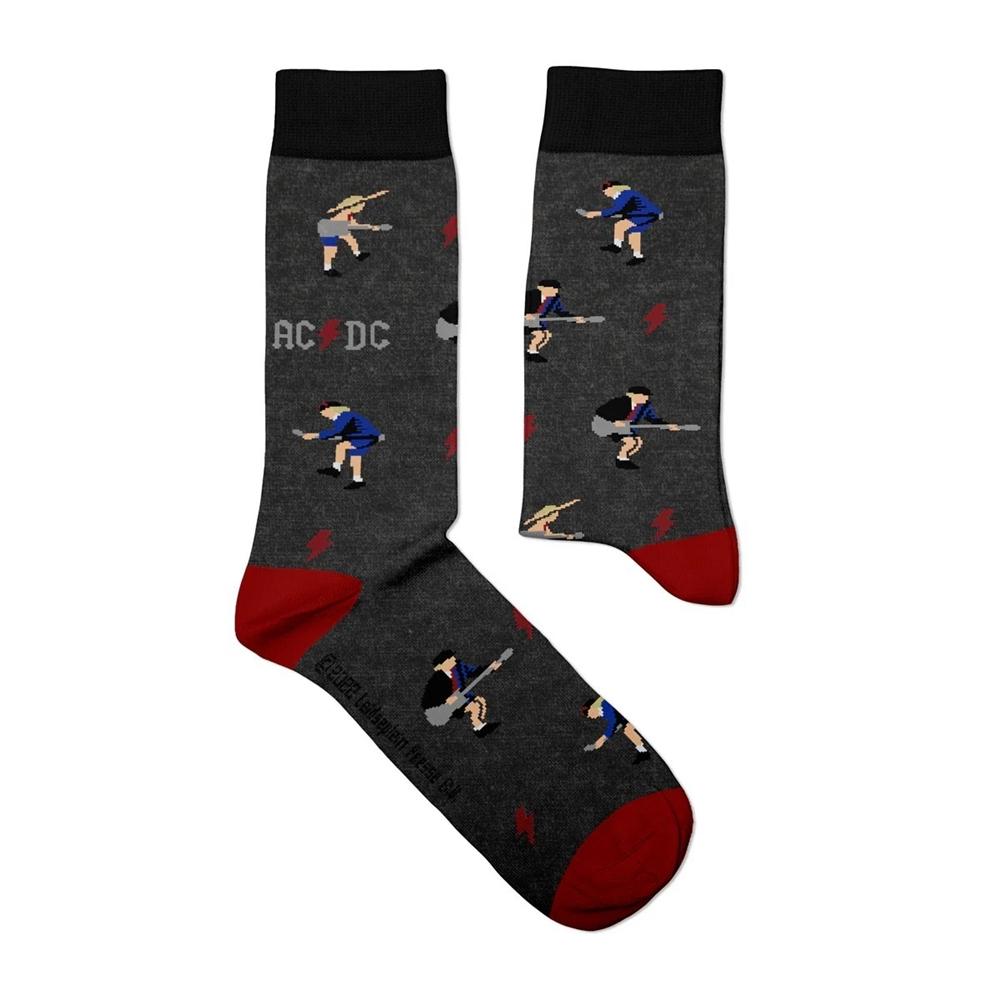Black - Front - AC-DC Unisex Adult Angus Young Socks