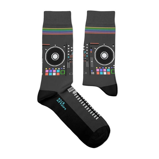 Multicoloured - Front - Heel Tread Unisex Adult DJ Mixer Socks