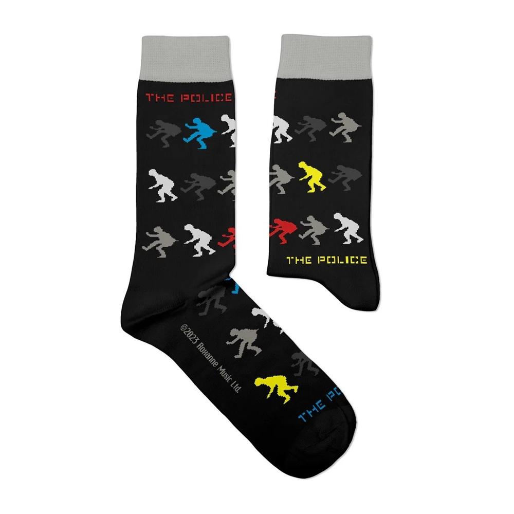 Black - Back - The Police Unisex Adult The Classics Socks