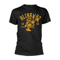 Black - Front - Blink 182 Unisex Adult College Mascot T-Shirt