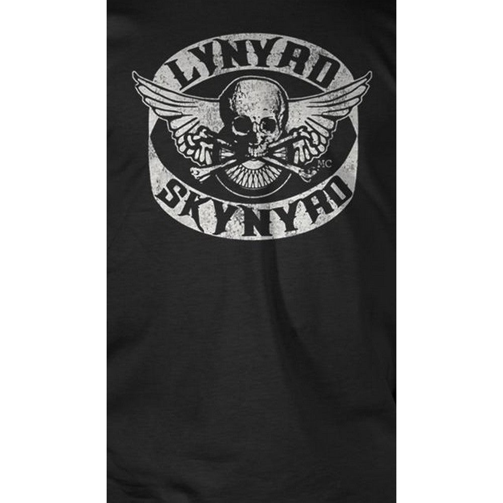 Black - Back - Lynyrd Skynyrd Unisex Adult Biker Badge T-Shirt