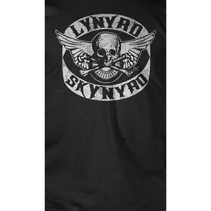 Black - Back - Lynyrd Skynyrd Unisex Adult Biker Badge T-Shirt