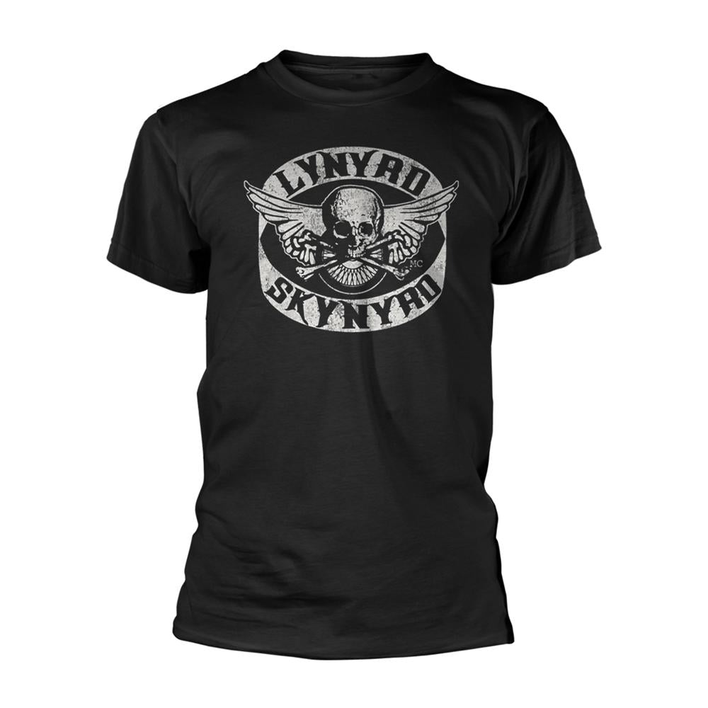 Black - Front - Lynyrd Skynyrd Unisex Adult Biker Badge T-Shirt