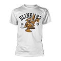 White - Front - Blink 182 Unisex Adult College Mascot T-Shirt