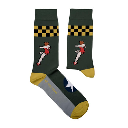 Multicoloured - Front - Heel Tread Unisex Adult B17 Memphis Belle Socks