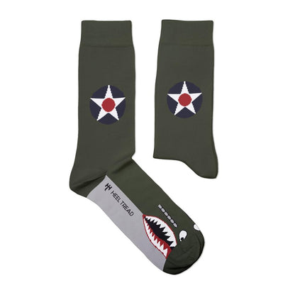 Green - Front - P40 Warhawk Unisex Adult Socks