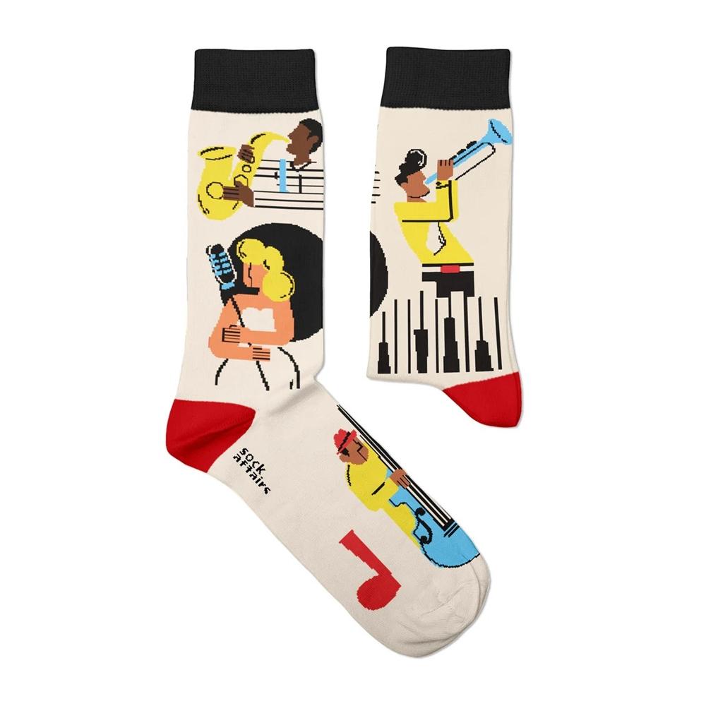 Multicoloured - Front - Sock Affairs Unisex Adult Jazz It Up Socks