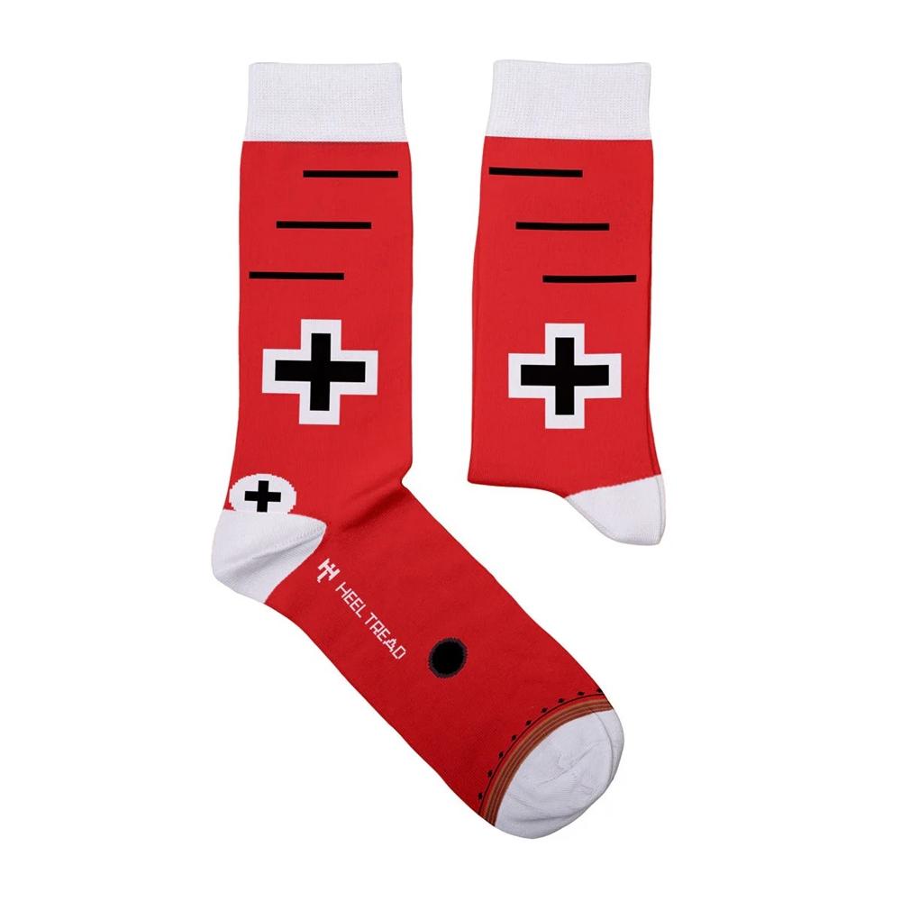 Red - Back - Red Baron Unisex Adult Aeroplane Socks