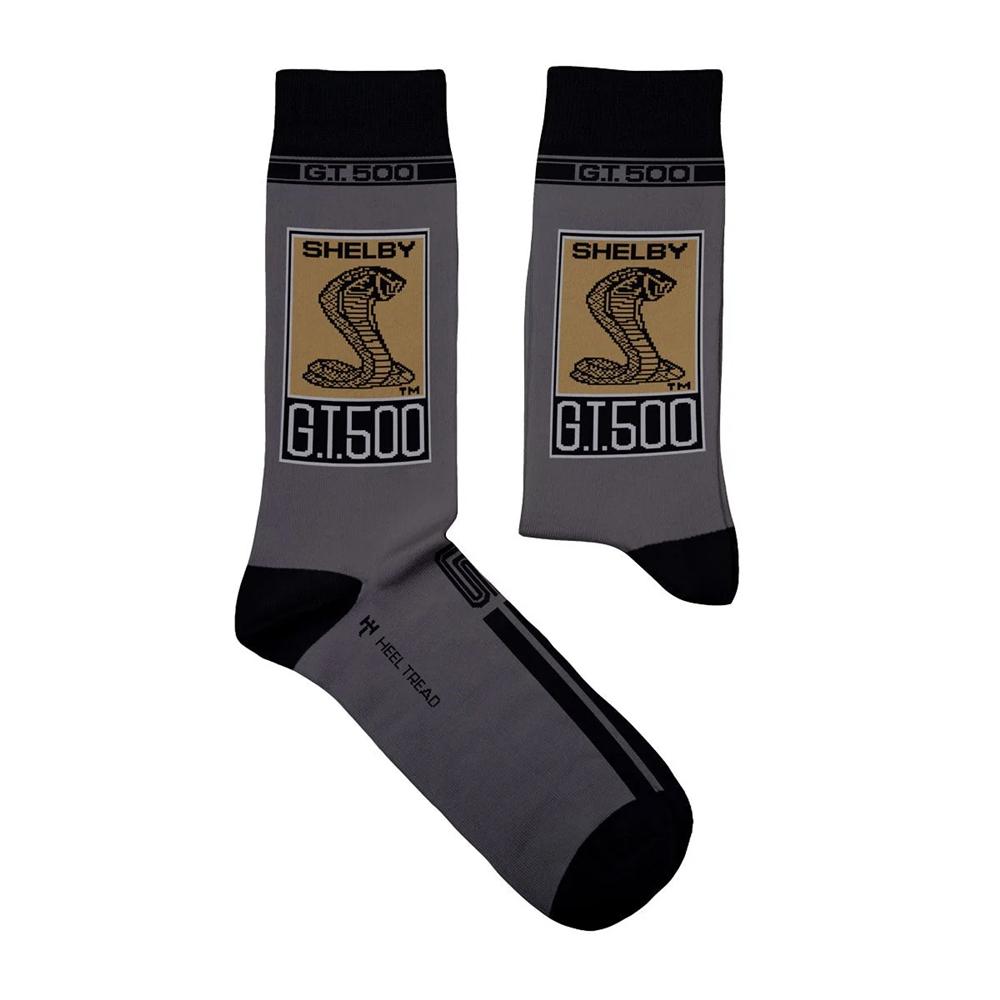 Grey - Back - Shelby Mustang GT 5000 Unisex Adult Socks