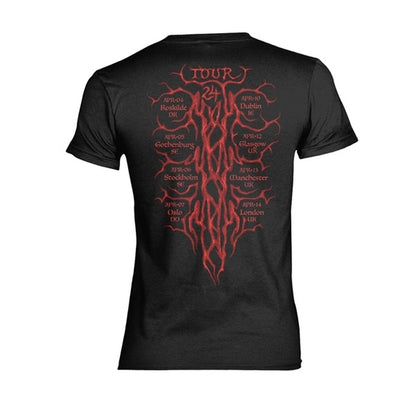 Black - Back - Blind Guardian Womens-Ladies God Machine Tour 24 T-Shirt