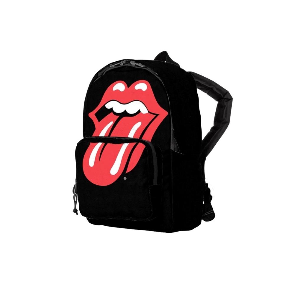 Black-Red - Front - The Rolling Stones Classic Tongue Mini Backpack