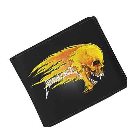Black-Yellow-White - Back - Metallica Pushead Flame Wallet