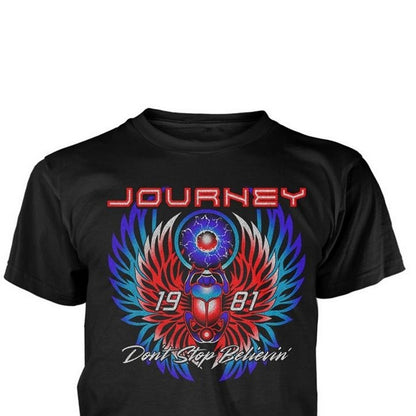 Black - Back - Journey Unisex Adult Believin T-Shirt