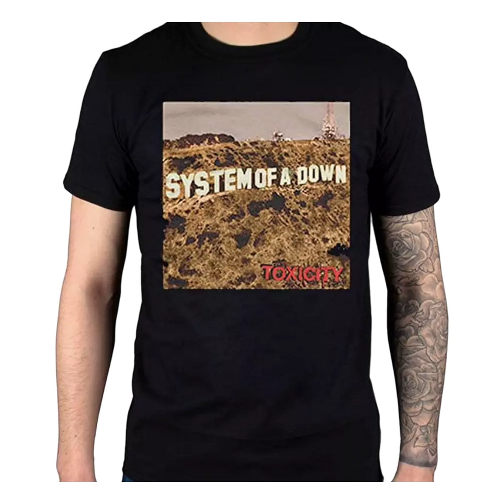 Black - Back - System Of A Down Unisex Adult Toxicity T-Shirt
