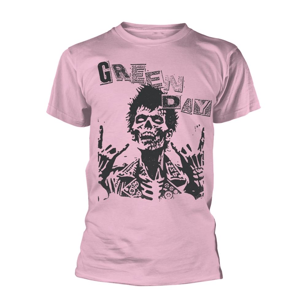 Pink - Front - Green Day Unisex Adult Billie Joe Zombie T-Shirt