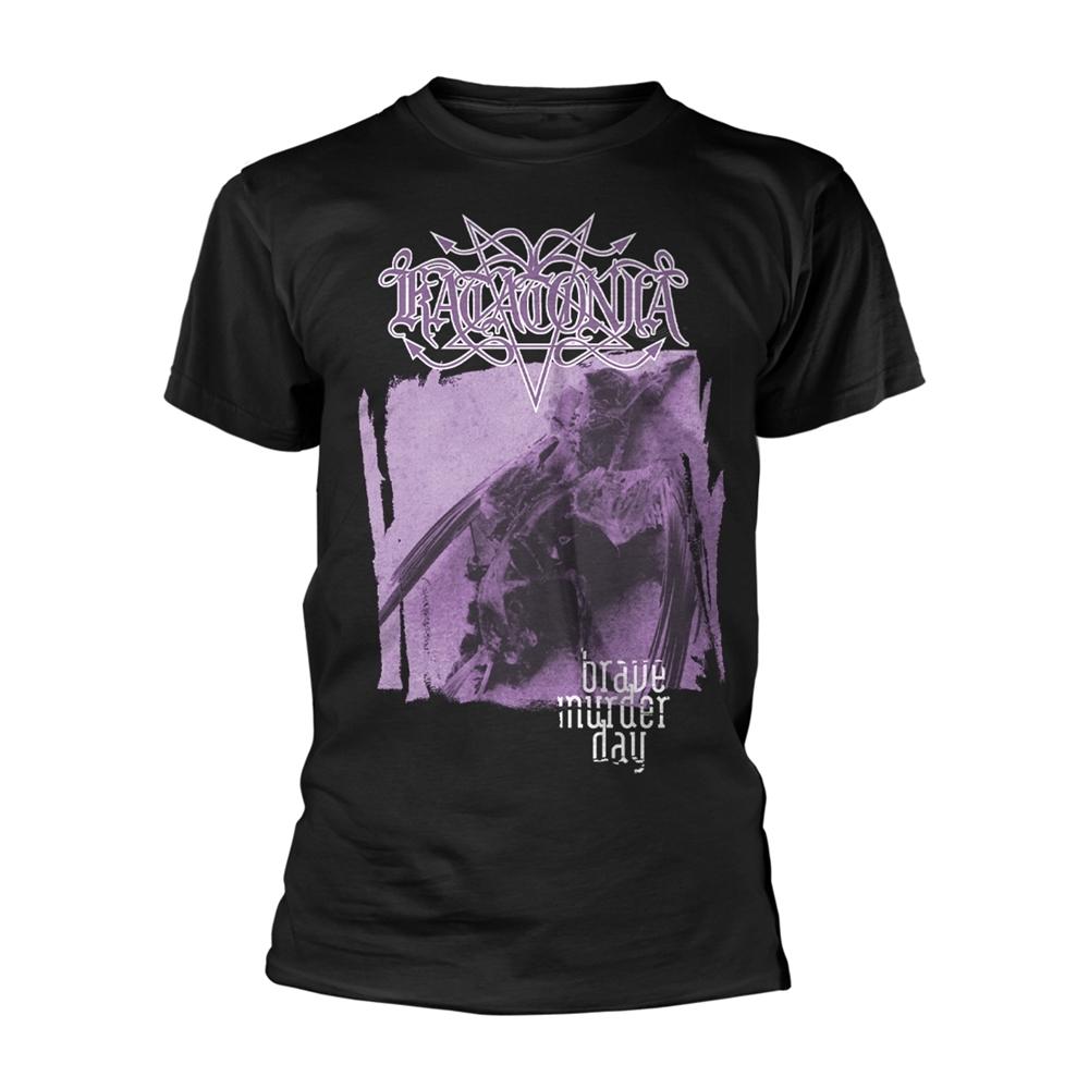 Black - Front - Katatonia Unisex Adult Brave Murder Day T-Shirt