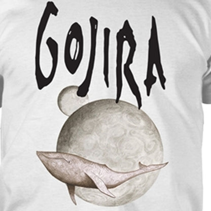 White - Back - Gojira Unisex Adult Whale From Mars Organic T-Shirt