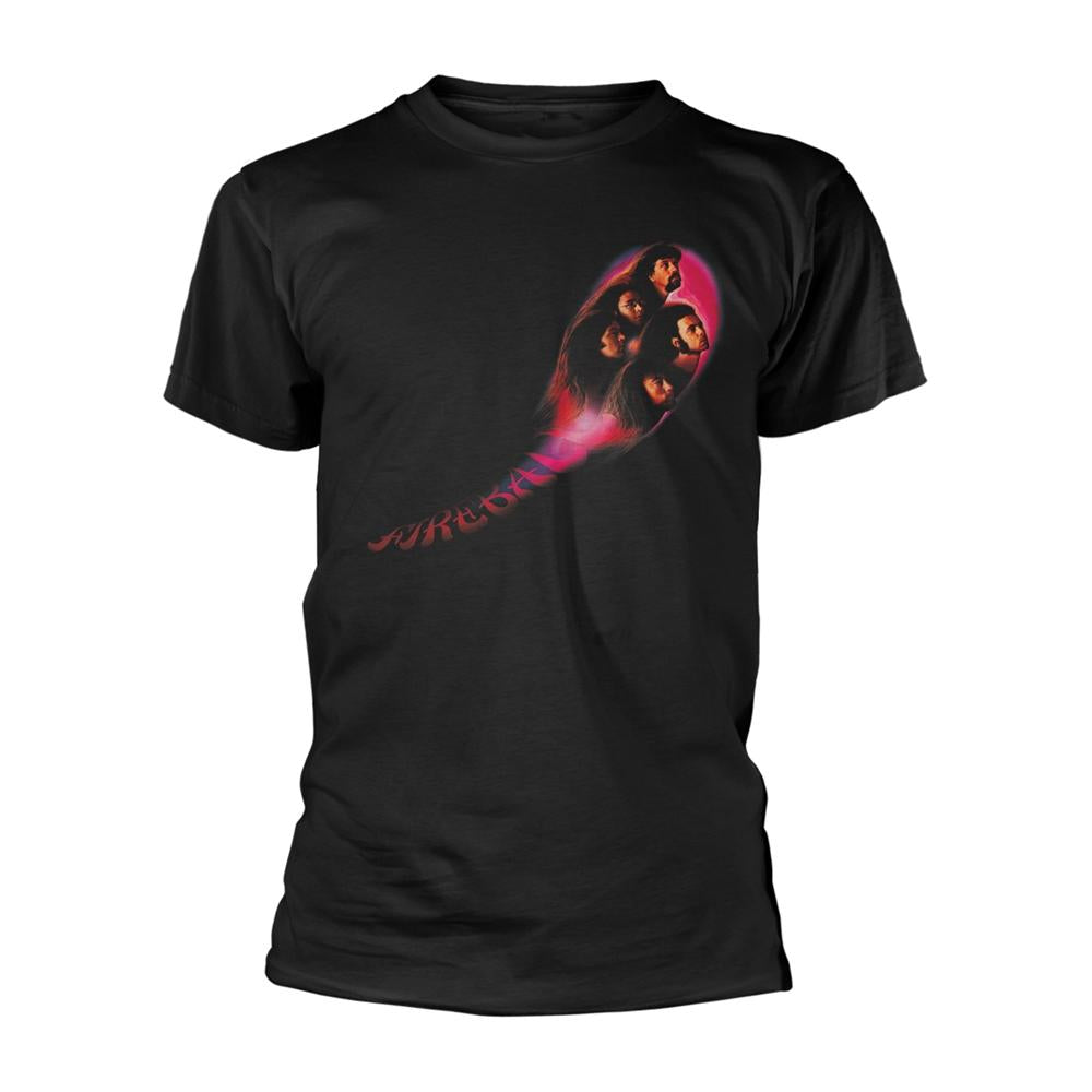Black - Front - Deep Purple Unisex Adult Fireball T-Shirt