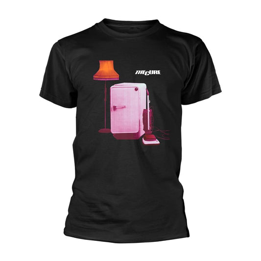 Black - Front - The Cure Unisex Adult Three Imaginary Boys T-Shirt