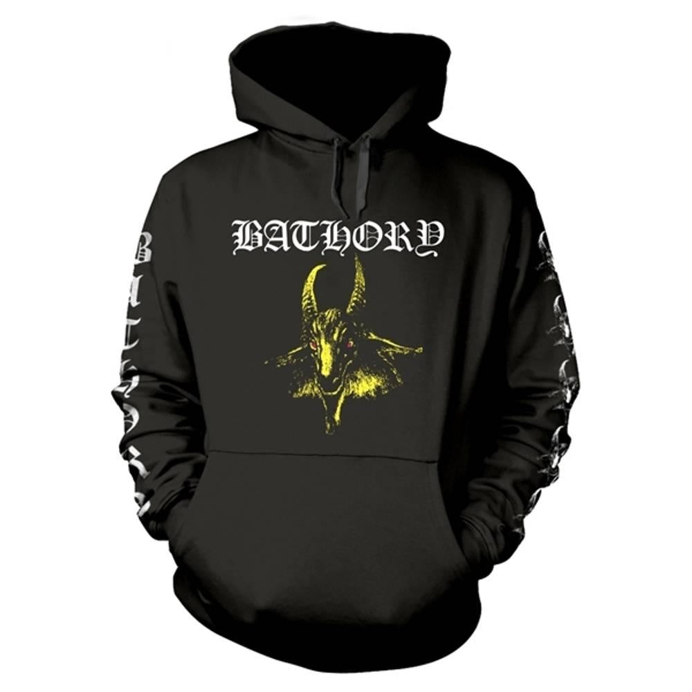 Black - Back - Bathory Unisex Adult Goat Hoodie