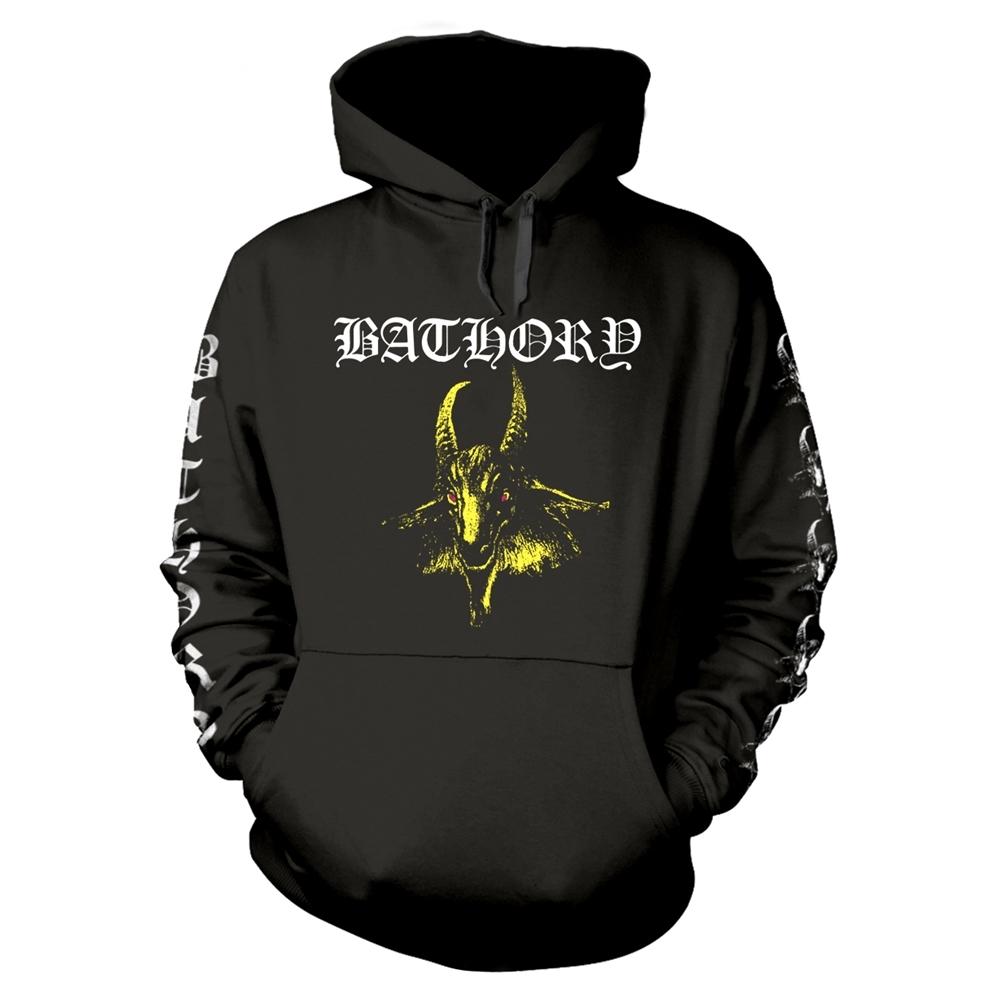Black - Front - Bathory Unisex Adult Goat Hoodie