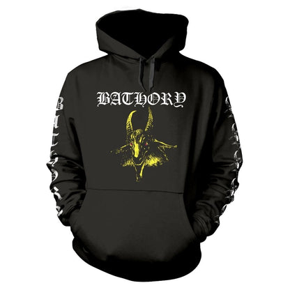 Black - Front - Bathory Unisex Adult Goat Hoodie
