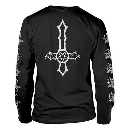 Black-White - Back - Dark Funeral Unisex Adult Logo Long-Sleeved T-Shirt